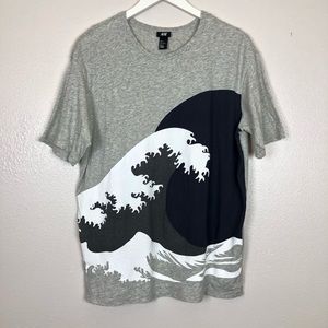 H&M | Wave Graphic Print Shirt | S